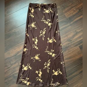 Bohme Maroon & Orange Maxi Skirt